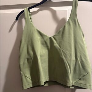 Green Sleeveless Crop Top